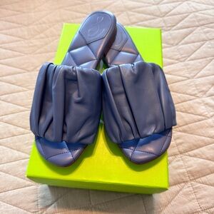 Sam Edelman Briar slide sandal in marlin blue leather